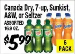 Western Beef Canada Dry, 7-up, Sunkist, A&W, or Seltzer offer