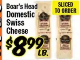 Western Beef Boar's Head Domestic Swiss Cheese offer