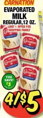 Western Beef CARNATION EVAPORATED MILK offer