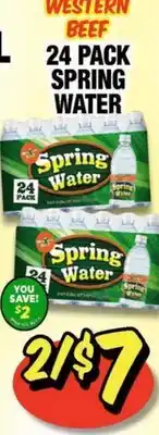 Western Beef 24 PACK SPRING WATER offer