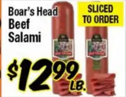 Western Beef Boar's Head Beef Salami offer