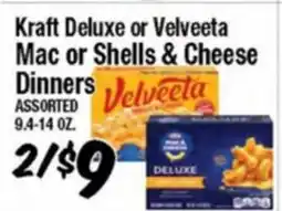 Western Beef Kraft Deluxe or Velveeta Mac or Shells & Cheese Dinners offer