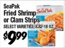 Western Beef SeaPak Fried Shrimp or Clam Strips offer