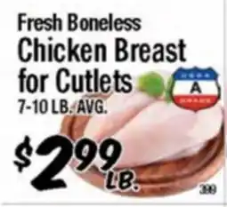 Western Beef Fresh Boneless Chicken Breast for Cutlets offer