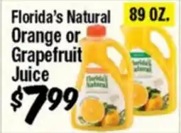 Western Beef Florida's Natural Orange or Grapefruit Juice offer