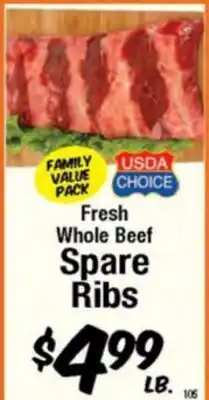 Western Beef Fresh Whole Beef Spare Ribs offer