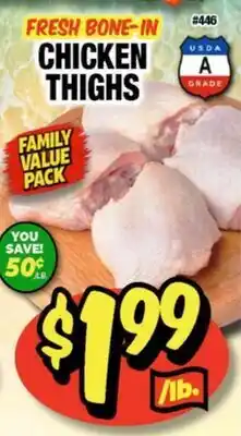 Western Beef FRESH BONE-IN CHICKEN THIGHS offer