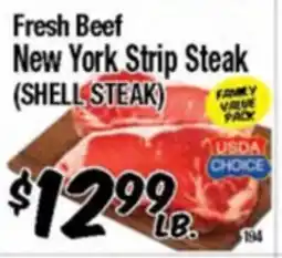 Western Beef Fresh Beef New York Strip Steak (SHELL STEAK) offer
