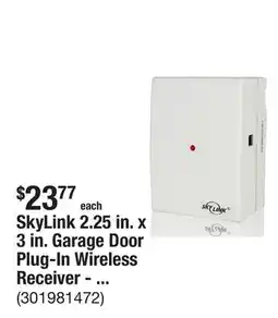The Home Depot SkyLink 2.25 in. x 3 in. Garage Door Plug-In Wireless Receiver - Color Sample in White offer