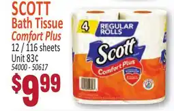 Jetro SCOTT Bath Tissue Comfort Plus offer