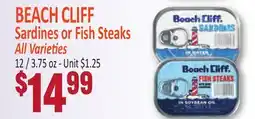 Jetro BEACH CLIFF Sardines or Fish Steaks offer