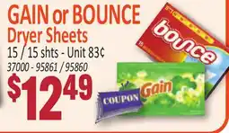 Jetro GAIN or BOUNCE Dryer Sheets offer