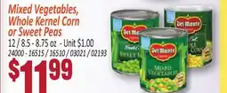 Jetro Mixed Vegetables, Whole Kernel Corn or Sweet Peas offer