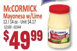 Jetro McCORMICK Mayonesa w/Lime offer