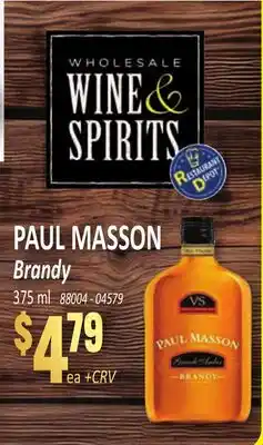 Jetro PAUL MASSON Brandy offer