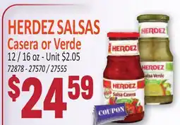 Jetro HERDEZ SALSAS Casera or Verde offer