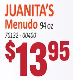 Jetro JUANITA'S Menudo offer