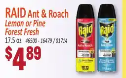 Jetro RAID Ant & Roach Lemon or Pine Forest Fresh offer