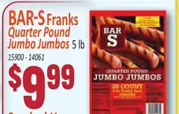 Jetro BAR-S Franks Quarter Pound Jumbo Jumbos offer