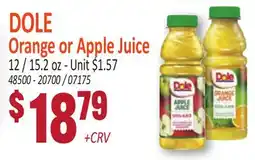 Jetro DOLE Orange or Apple Juice offer