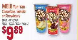 Jetro MEIJI Yan-Yan Chocolate, Vanilla or Strawberry offer