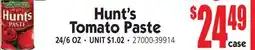 Jetro Hunt's Tomato Paste offer