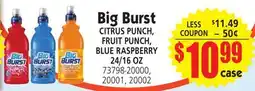 Jetro Big Burst CITRUS PUNCH, FRUIT PUNCH, BLUE RASPBERRY offer