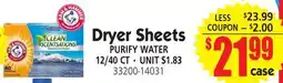 Jetro ARM & Hammer Dryer Sheets offer