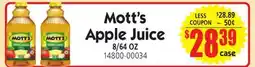 Jetro Mott's Apple Juice offer