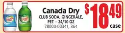 Jetro Canada Dry CLUB SODA, GINGERALE, PET offer