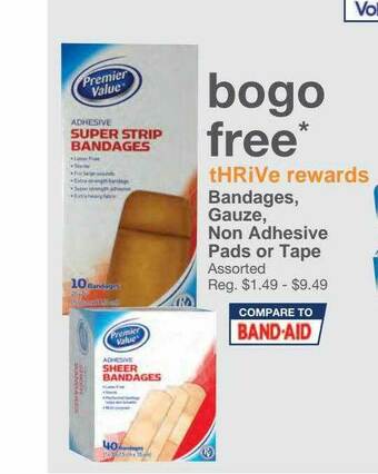 Kinney Drugs Bandages Gauze Non Adhesive Pads Or Tape offer