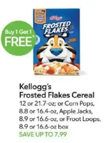 Publix Kellogg's Frosted Flakes Cereal offer
