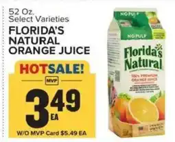 Food Lion Florida's natural orange juice offer