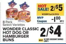Food Lion Wonder classic hot dog or hamburger buns offer