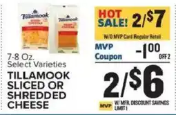 Food Lion Tillamook sliced or shredded cheese offer