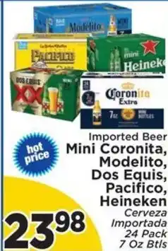 Presidente Imported Beer Mini Coronita, Modelito, Dos Equis, Pacifico, Heineken offer