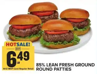 Food Lion 85% Lean Fresh Ground Round Patties offer