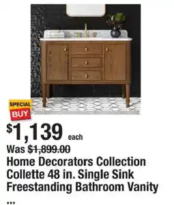 The Home Depot Home Decorators Collection Collette 48 in. Single Sink Freestanding Bathroom Vanity offer
