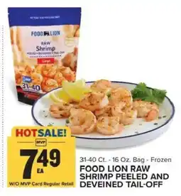 Food Lion Food Lion raw shrimp peeled and deveined tail-off offer