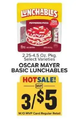 Food Lion Oscar Mayer basic lunchables offer