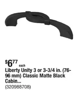 The Home Depot Liberty Unity Classic Matte Black Cabin offer