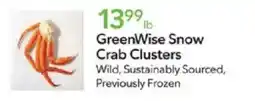 Publix GreenWise Snow Crab Clusters offer