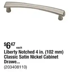 The Home Depot Liberty classic satin nickel cabinet draw offer