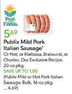 Publix Publix Mild Pork Italian Sausage offer