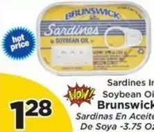 Presidente Brunswick sardines in soybean oil offer