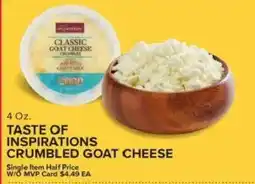Food Lion Taste of Inspirations Crumbled Goat Cheese offer