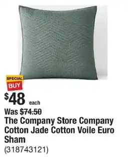 The Home Depot The Company Store Company Cotton Jade Cotton Voile Euro Sham offer