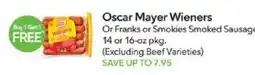 Publix Oscar Mayer Wieners or Franks or Smokies Smoked Sausage offer
