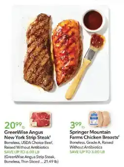 Publix GreenWise Angus New York Strip Steak offer