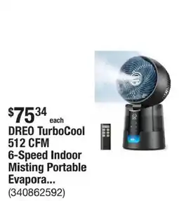 The Home Depot Dreo turbocool offer